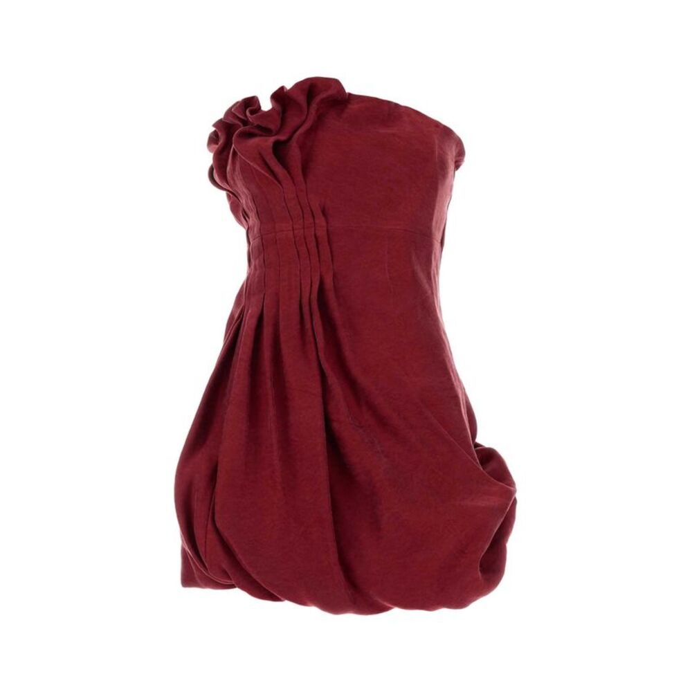 Magda Butrym Women Tiziano Red Silk Mini Dress